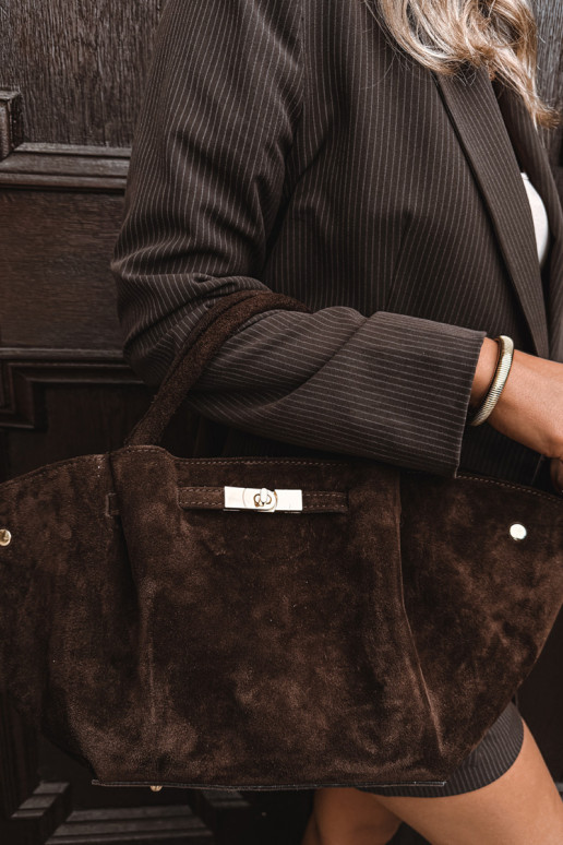 Soma Z Naturalnego Zamszu Czekoladowa Fiorenza