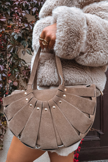 Soma Z Naturalnego Zamszu ziloņkaula krāsas Tialine