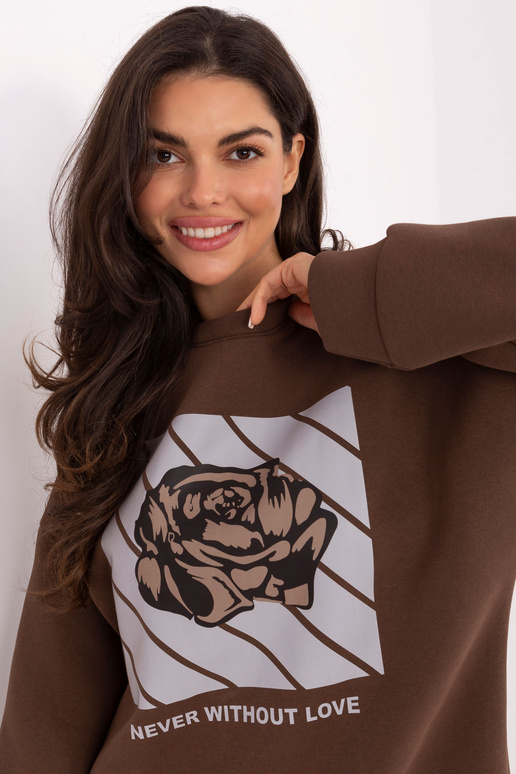 Brūna džempera ar kapuci