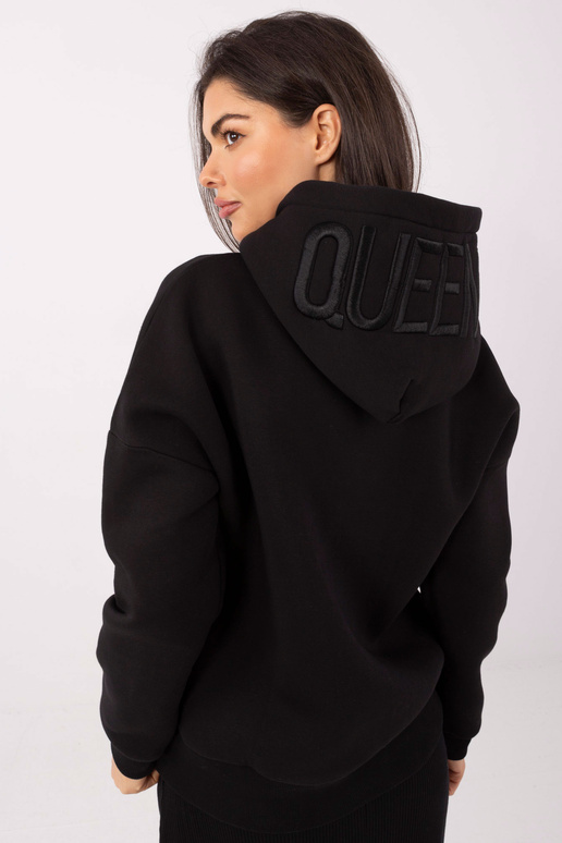 Zils džemperis ar rāvējslēdzēju, melns