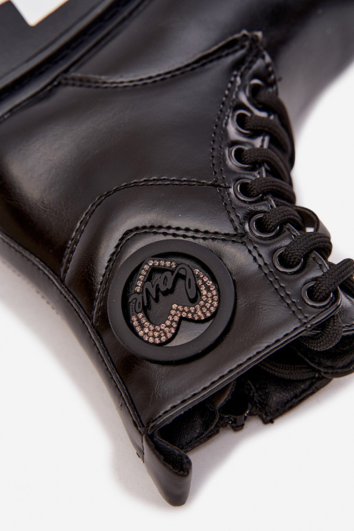 Sieviešu puszābaki Bērnu siltināti ar kažokādu ar ornamentiem LOVE Melns Rosaira Sieviešu puszābaki Bērnu siltināti ar kažokādu ar ornamentiem LOVE Melns Rosaira