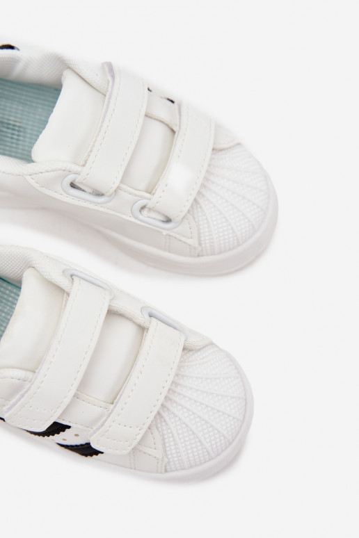 Bērnu sporta apavi  modeļa apavi no eko ādas baltas krāsas Renel