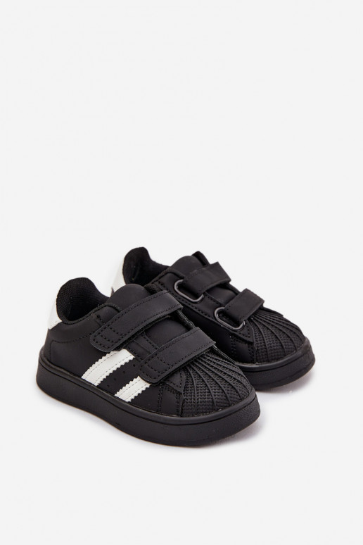 Bērnu sporta apavi  modeļa apavi no eko ādas Melns Renel