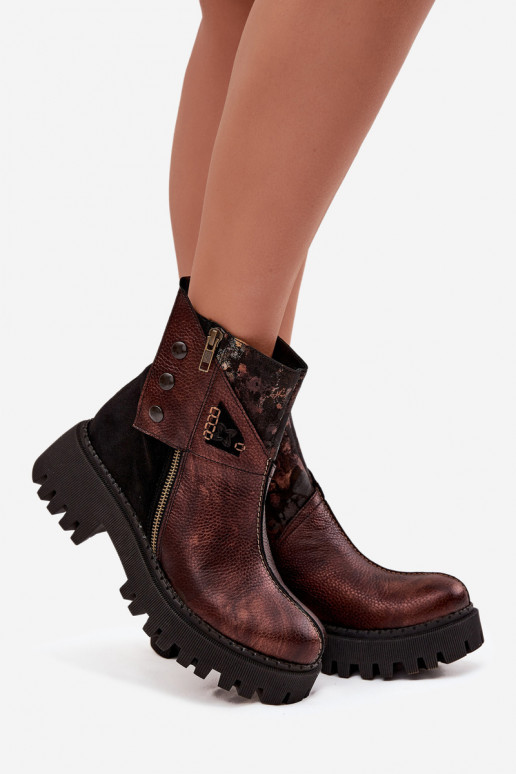 siltināti Sieviešu puszābaki ar platformu   06140-02 brūnas krāsas   siltināti Sieviešu puszābaki ar platformu   06140-02 brūnas krāsas