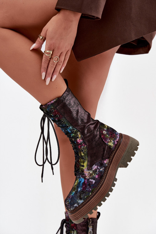 Sieviešu puszābaki no dabīgas ādas zābaki  06203-39 Dažādu krāsu Sieviešu puszābaki no dabīgas ādas zābaki  06203-39 Dažādu krāsu