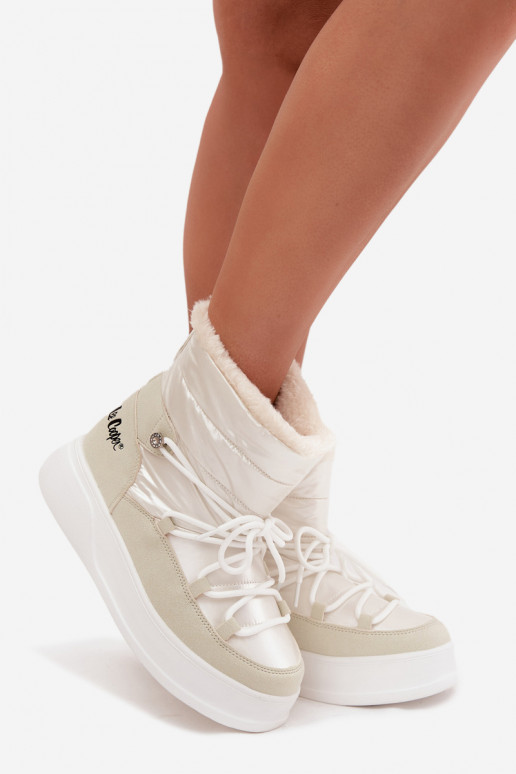 sniega apavi  ar platformu Lee Cooper LCJ-25-03-3815 baltas krāsas sniega apavi  ar platformu Lee Cooper LCJ-25-03-3815 baltas krāsas