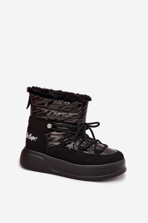 Sieviešu sniega zābaki ar platformu Lee Cooper LCJ-25-03-3814, melnā krāsā