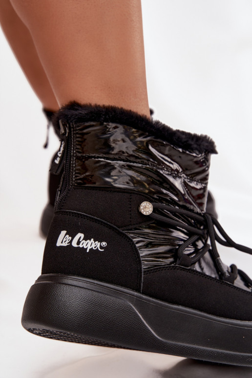 Sieviešu sniega zābaki ar platformu Lee Cooper LCJ-25-03-3814, melnā krāsā