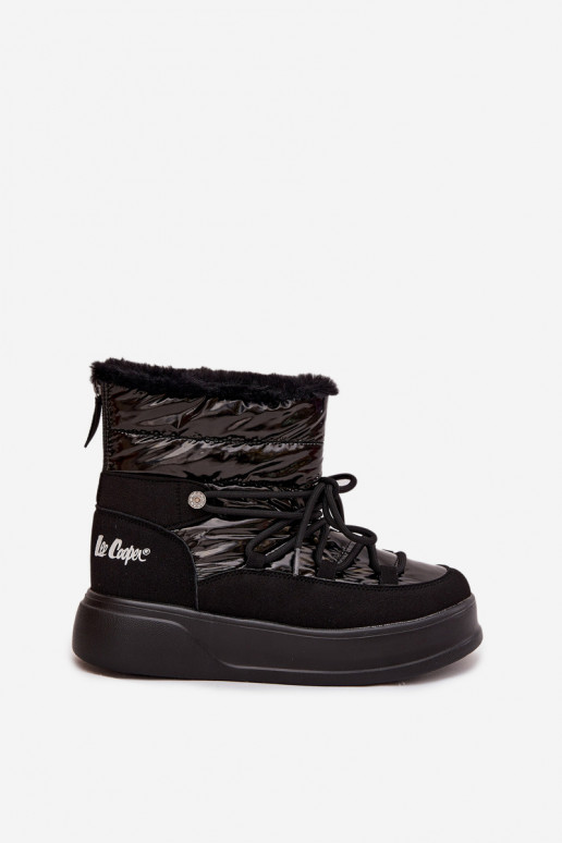Sieviešu sniega zābaki ar platformu Lee Cooper LCJ-25-03-3814, melnā krāsā