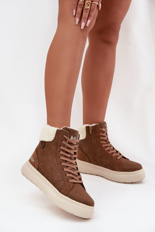 ziemas apavi  ar siltinājumu Lee Cooper LCJ-25-01-3735 brūnas krāsas ziemas apavi  ar siltinājumu Lee Cooper LCJ-25-01-3735 brūnas krāsas