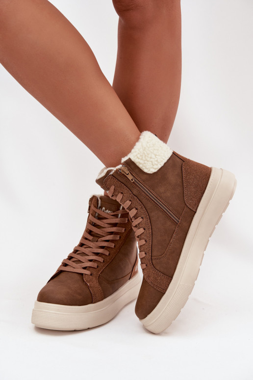 ziemas apavi  ar siltinājumu Lee Cooper LCJ-25-01-3735 brūnas krāsas ziemas apavi  ar siltinājumu Lee Cooper LCJ-25-01-3735 brūnas krāsas