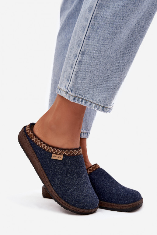 Čības  Z Haftem Inblu NL000009 tumši zilas krāsas Čības  Z Haftem Inblu NL000009 tumši zilas krāsas