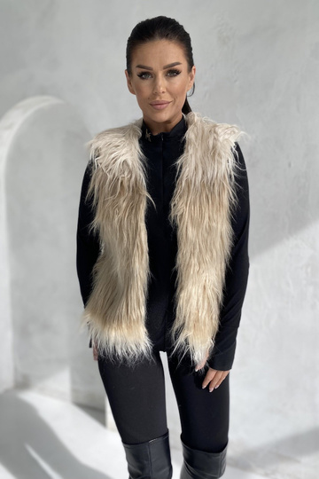 Smilšu krāsas veste 2