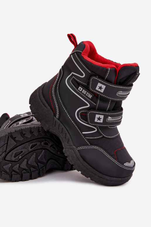 Siltināti bērnu sniega zābaki "Big Star" OO374049 melnā krāsā