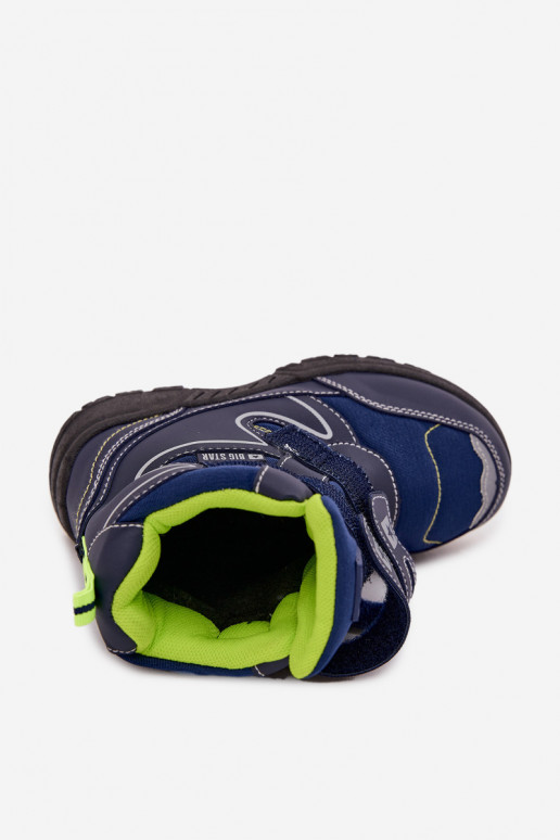 Siltināti bērnu sniega zābaki "Big Star" OO374048 tumši zilos krāsā