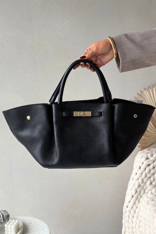 Soma Z Naturalnej Skóry Melnas krāsas Fiorenza