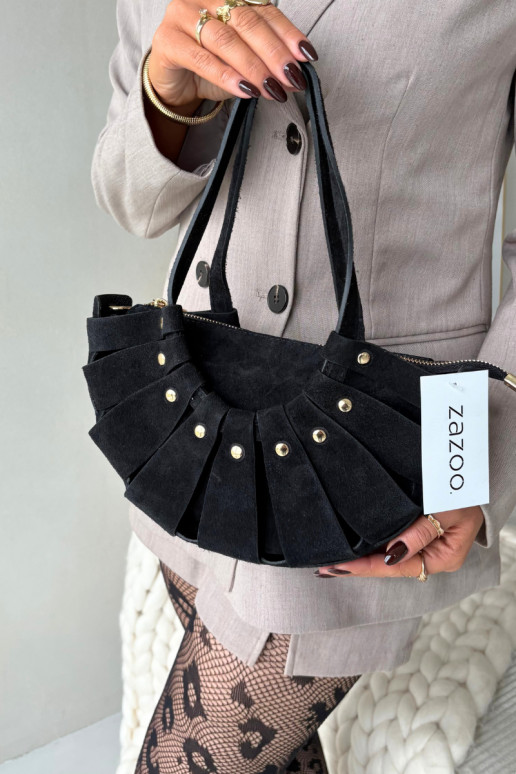 Soma Z Naturalnego Zamszu Melnas krāsas Marivane