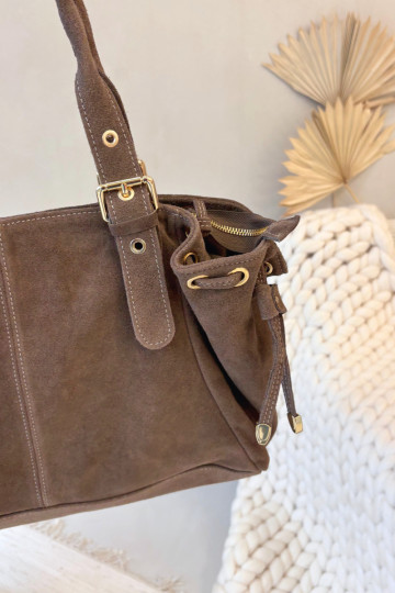 Skórzana Zamszowa Soma ziloņkaula krāsas Ilienne 2