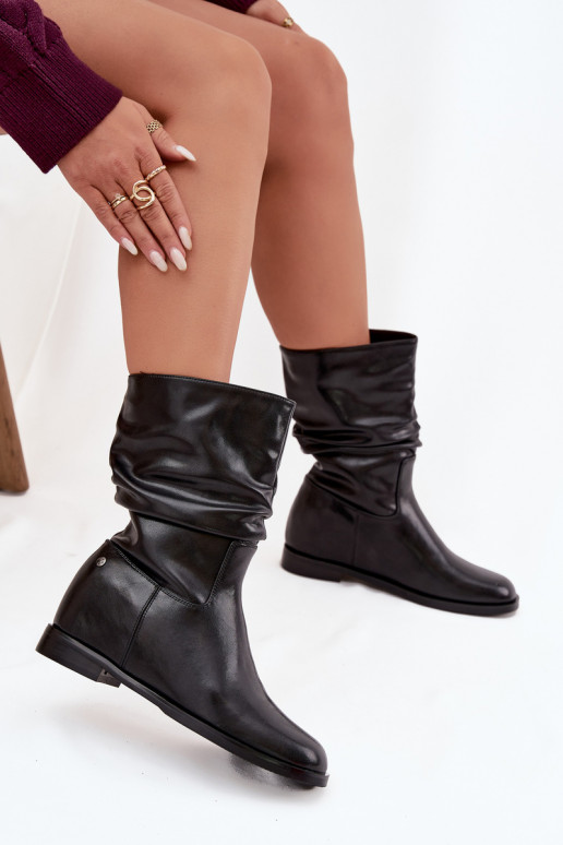 sieviešu zābaki   siltināti  K7211-01 Melns sieviešu zābaki   siltināti  K7211-01 Melns