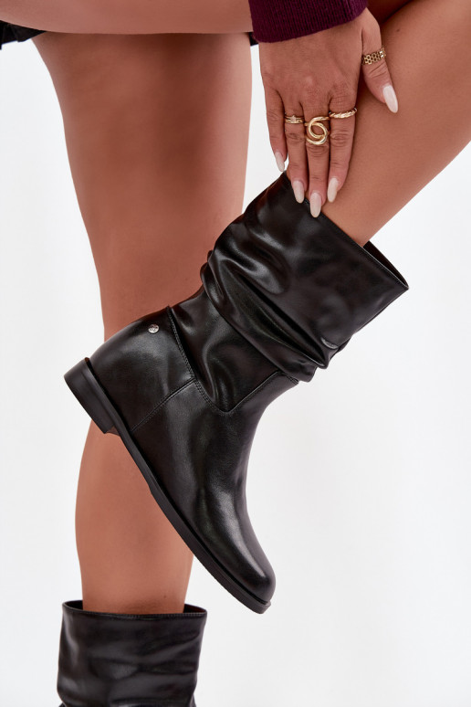 sieviešu zābaki   siltināti  K7211-01 Melns sieviešu zābaki   siltināti  K7211-01 Melns