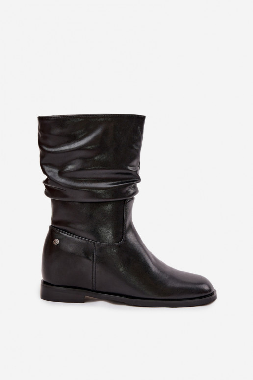 sieviešu zābaki   siltināti  K7211-01 Melns sieviešu zābaki   siltināti  K7211-01 Melns