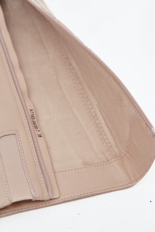 siltināti sieviešu garie zābaki ar papēdi  A7165-04 smilšu krāsas   siltināti sieviešu garie zābaki ar papēdi  A7165-04 smilšu krāsas