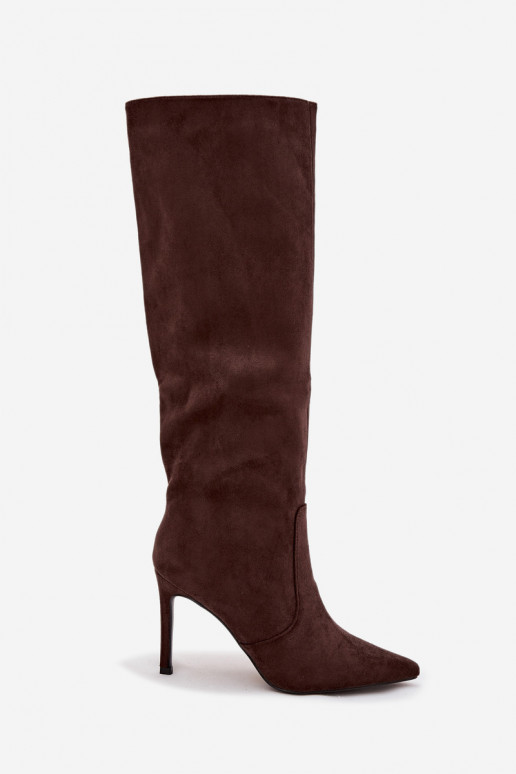 siltināti sieviešu garie zābaki ar papēdi Z u Czekoladowe Rosavine siltināti sieviešu garie zābaki ar papēdi Z u Czekoladowe Rosavine