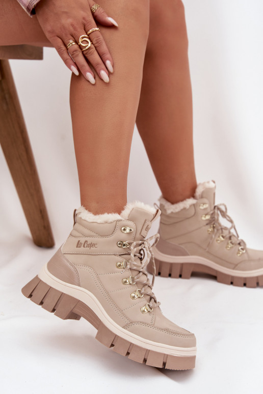 siltināti apavi  Lee Cooper LCJ-25-31-3910 smilšu krāsas siltināti apavi  Lee Cooper LCJ-25-31-3910 smilšu krāsas