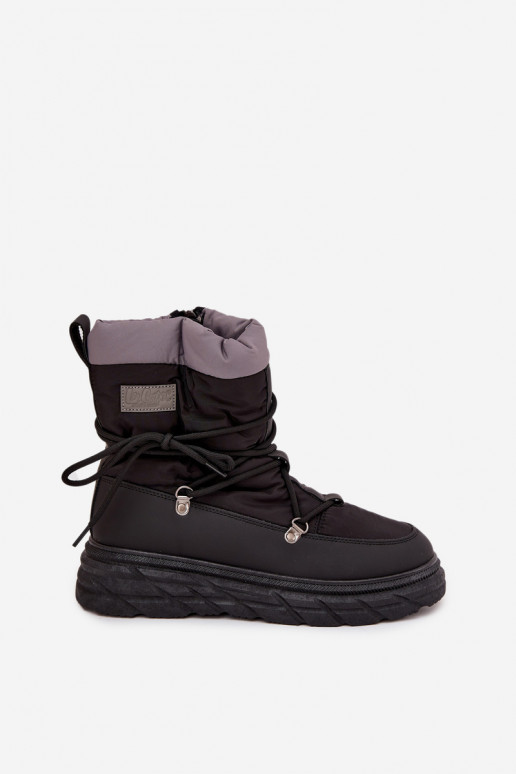 Sieviešu Lee Cooper LCJ-25-44-3930 melnas krāsas sniega apavi ar zābaku