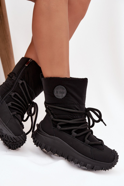 sniega apavi ar platformu Lee Cooper LCJ-25-12-3660 Melns   sniega apavi ar platformu Lee Cooper LCJ-25-12-3660 Melns