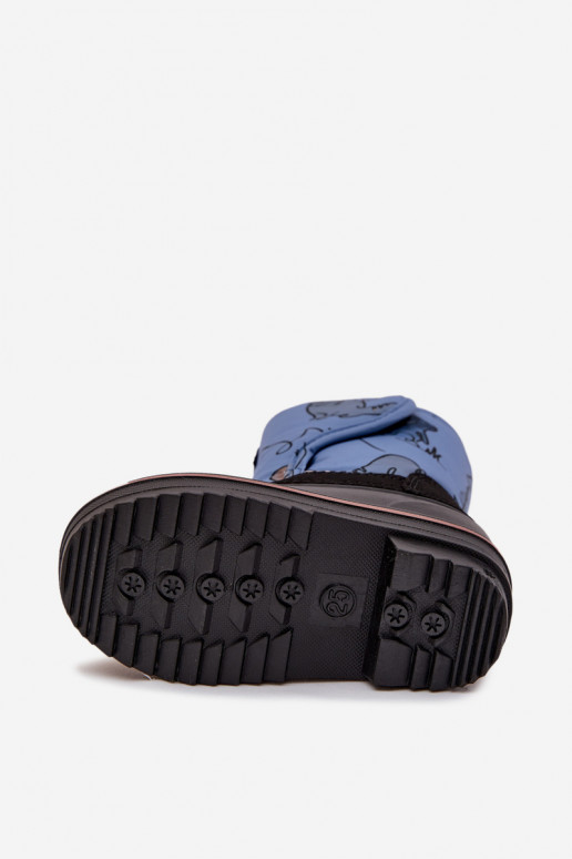 Bērnu Lee Cooper LCJ-25-10-3774 zila krāsas sniega apavi ar lipīgām aizdares