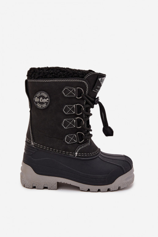 Zēnu bērnu Lee Cooper LCJ-25-44-3943K melnas krāsas sniega apavi