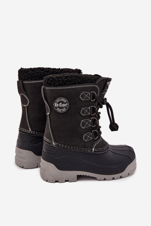 Zēnu bērnu Lee Cooper LCJ-25-44-3943K melnas krāsas sniega apavi