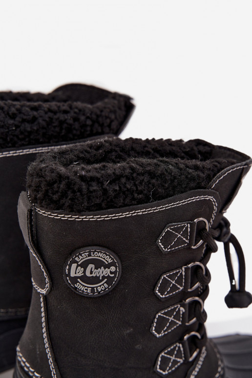 Zēnu bērnu Lee Cooper LCJ-25-44-3943K melnas krāsas sniega apavi