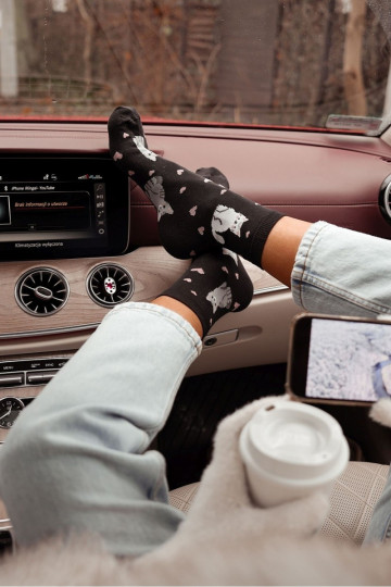 Zeķes   I ar sirsniņām Melns