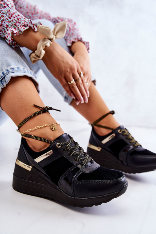  zamšādas sporta apavi  Melns Larson