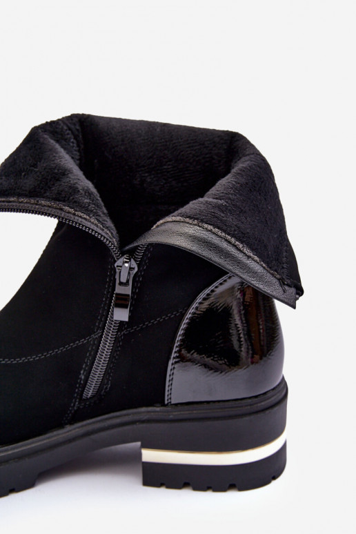    Sieviešu puszābaki ar platiem papēžiem Melns Shendete