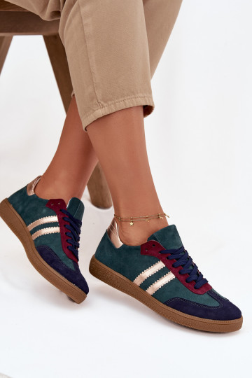 Zazoo N1068 zamšādas   modeļa apavi  Butelkowa Zieleń