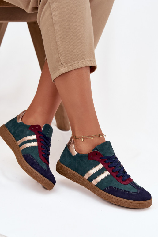 Zazoo N1068 zamšādas   modeļa apavi  Butelkowa Zieleń