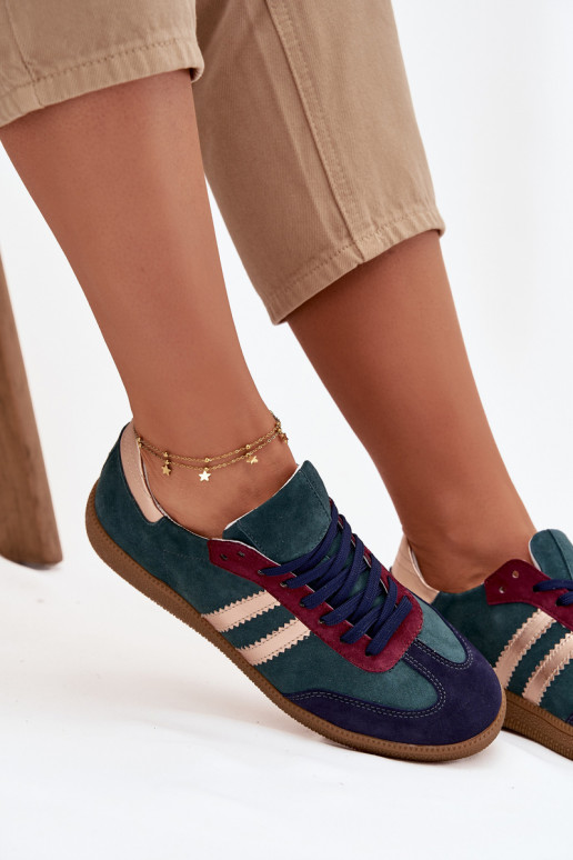 Zazoo N1068 zamšādas   modeļa apavi  Butelkowa Zieleń