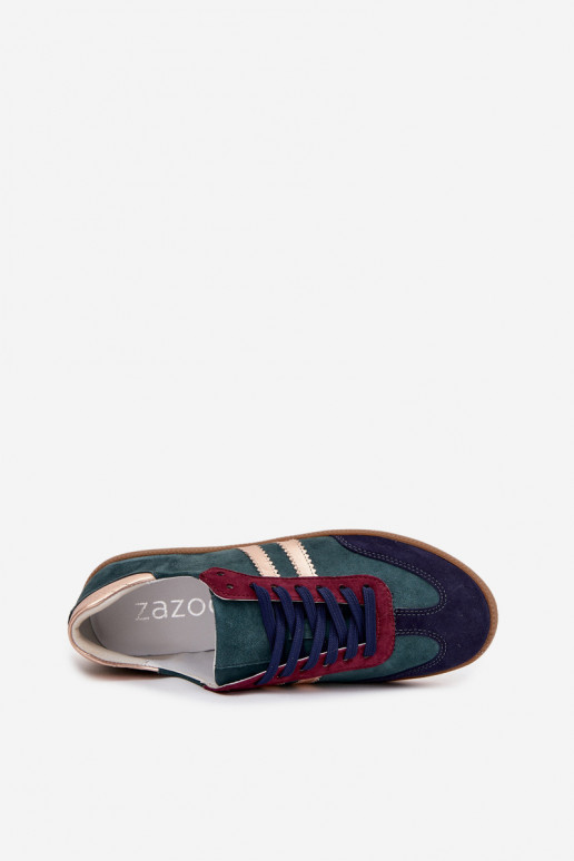 Zazoo N1068 zamšādas   modeļa apavi  Butelkowa Zieleń