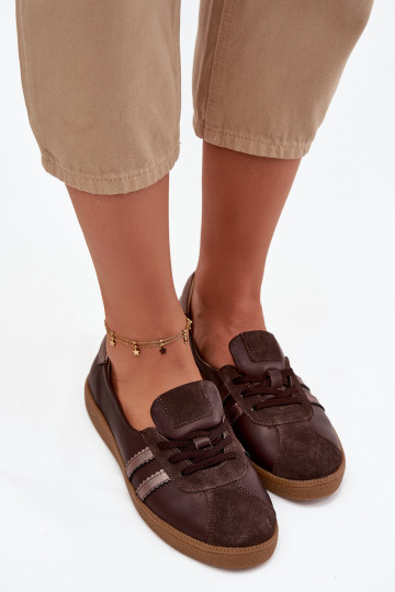   zamšādas apavi  Typu Barefoot Zazoo N1341 Czekoladowe