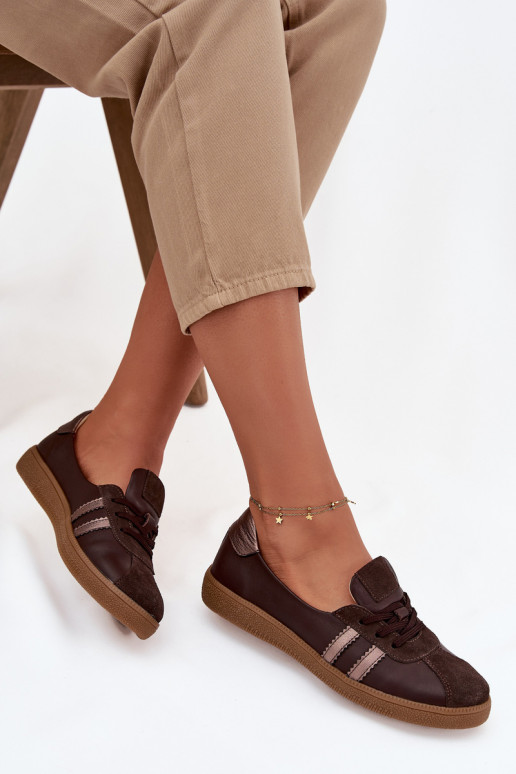   zamšādas apavi  Typu Barefoot Zazoo N1341 Czekoladowe