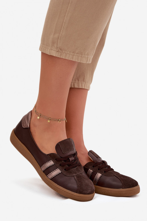   zamšādas apavi  Typu Barefoot Zazoo N1341 Czekoladowe