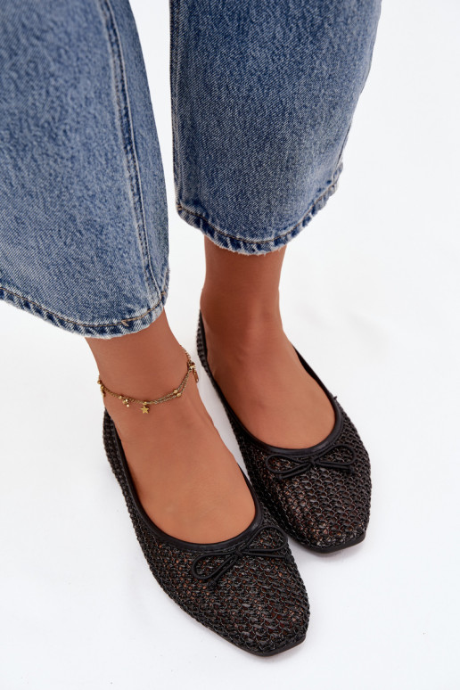 Balerīnas  I Kokardką Melns Belirra