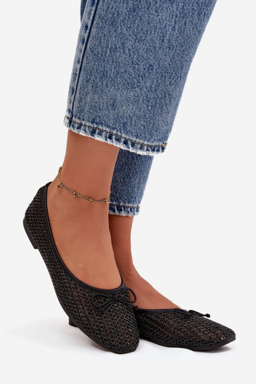 Balerīnas  I Kokardką Melns Belirra