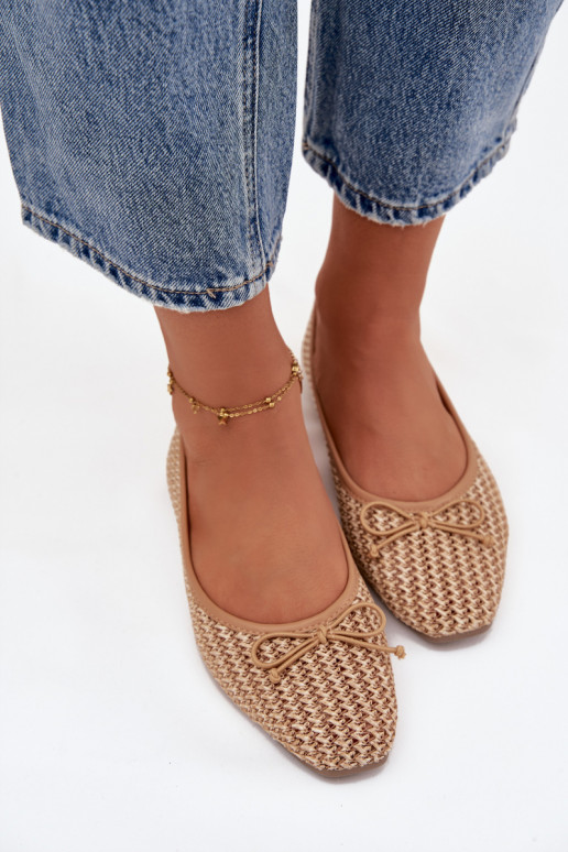 Balerīnas  I Kokardką brūnas krāsas Belirra