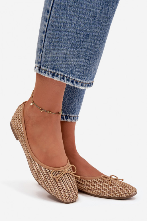 Balerīnas  I Kokardką brūnas krāsas Belirra