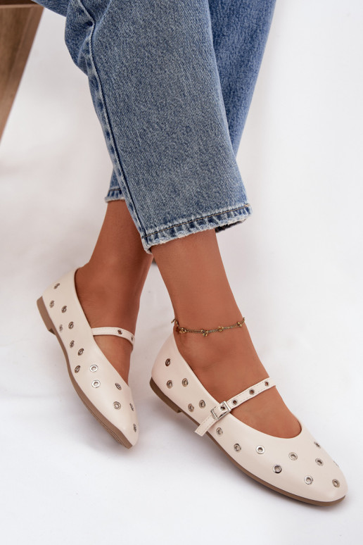 Balerīnas  Ze Sudraba krāsasmi Elementami smilšu krāsas Marivon