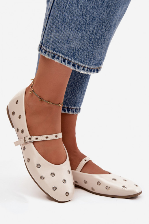 Balerīnas  Ze Sudraba krāsasmi Elementami smilšu krāsas Marivon